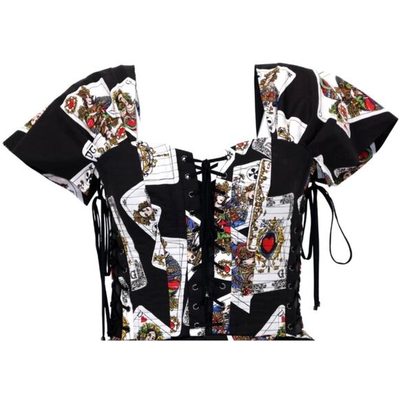 ⭐️SOLD⭐️ ONLY ONE! Dolce & Gabbana Queen of Hearts Corset Runway Gown NWT 40IT/S - Picture 3 of 13